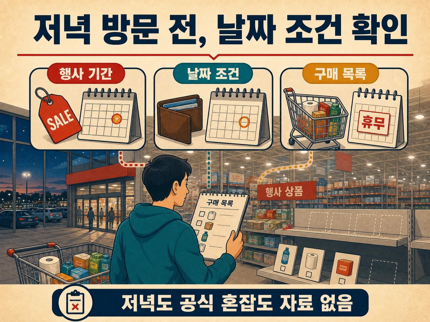 코스트코 저녁 방문과 행사·월급날·명절 전 주 확인