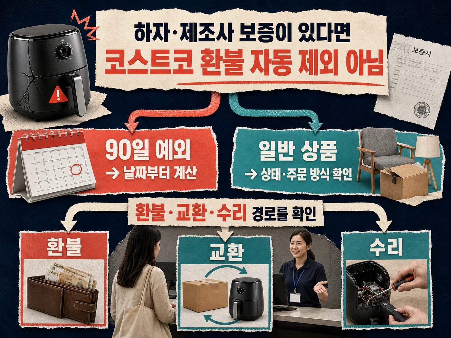 코스트코 제조사 보증 품목의 환불·교환·수리 경로 안내