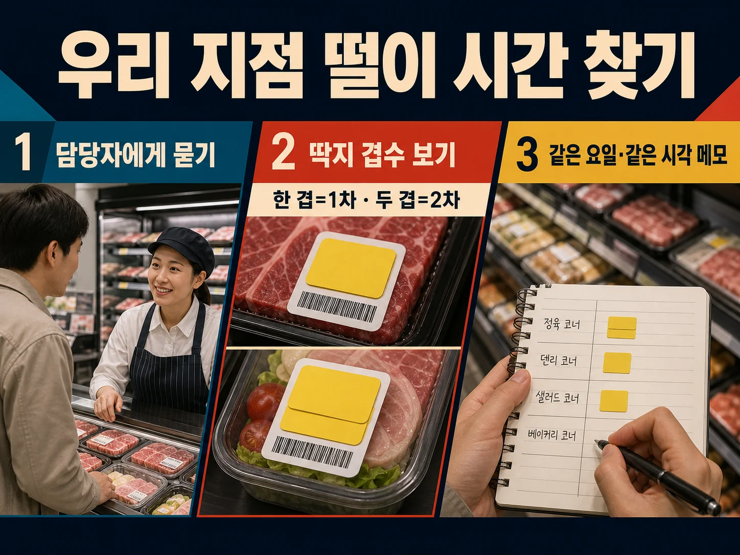 우리 지점 마감 할인 시간을 알아내는 방법을 보여주는 이미지