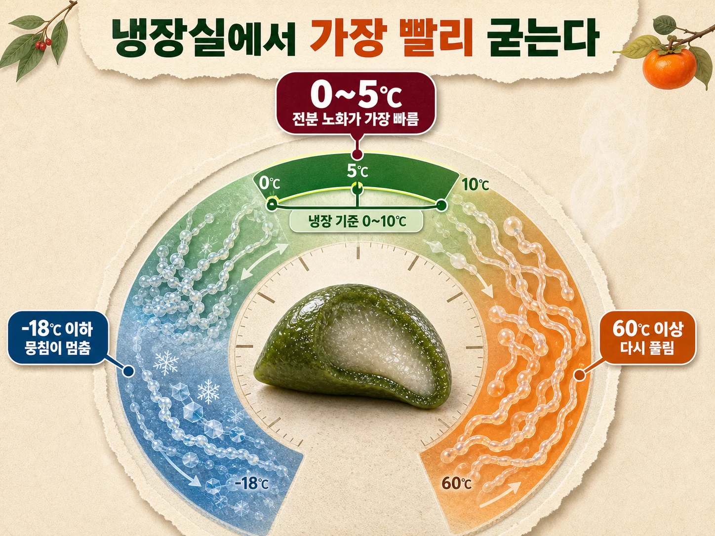 참기름을 바르고 쟁반에 펼쳐 얼리는 송편 냉동 보관 과정