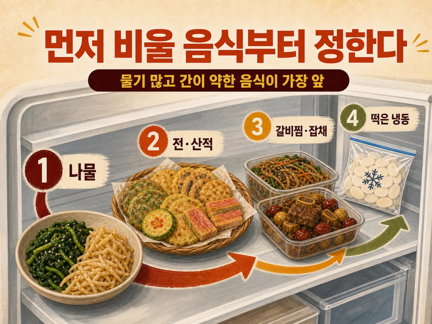 나물부터 떡까지 명절 음식 처리 우선순위 정리